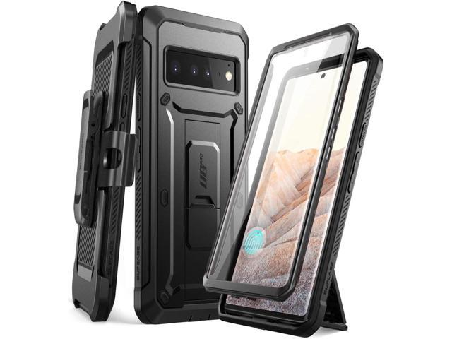 SUPCASE Unicorn Beetle Pro Full-Body Rugged Holster Case with Built-in Screen Protector for Google Pixel 6 Pro (2021), Black