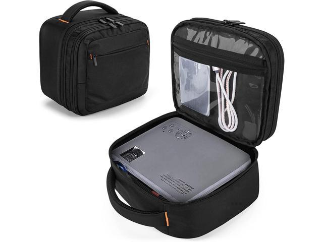 Double Layers Projector Case, Mini Projector Carrying Bag with Detachable Divider Compatible with DR.J Professional, QKK Mini Projector and XGIMI.