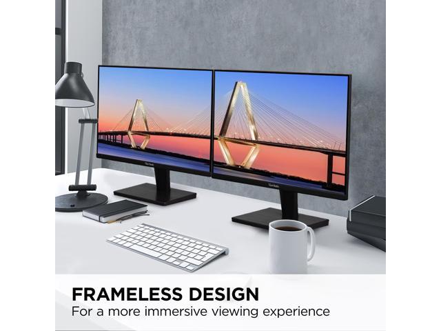 ViewSonic VS2447M 24 Inch 1080p Monitor with 75Hz, AMD FreeSync, Thin Bezels, Eye Care, HDMI, VGA Inputs for Gaming and Home Office