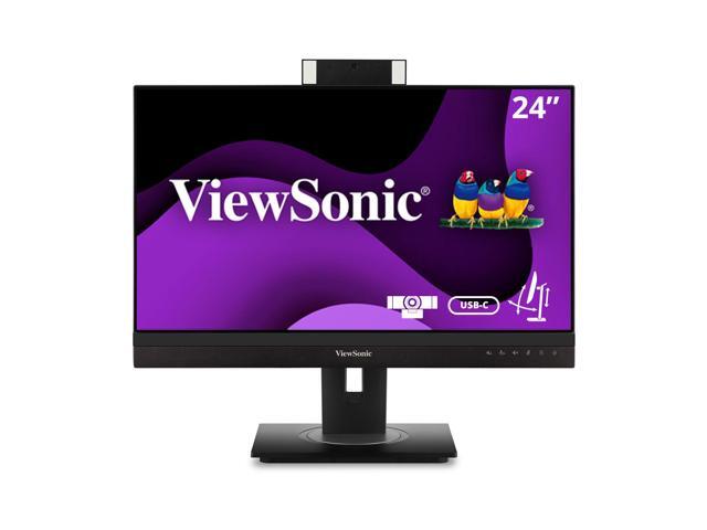 ViewSonic VG2456V - 24' 1080p Video Conference Monitor with Webcam, 90W USB C, Docking, Built-In Gigabit Ethernet