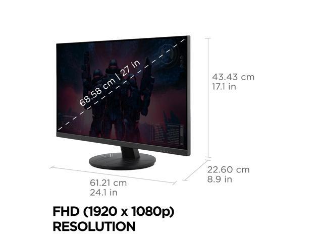 ViewSonic VX2716A 27 Inch 1080p 1ms 120Hz IPS Gaming Monitor with Eye Care, USB C, HDMI 1.4, and DisplayPort Inputs