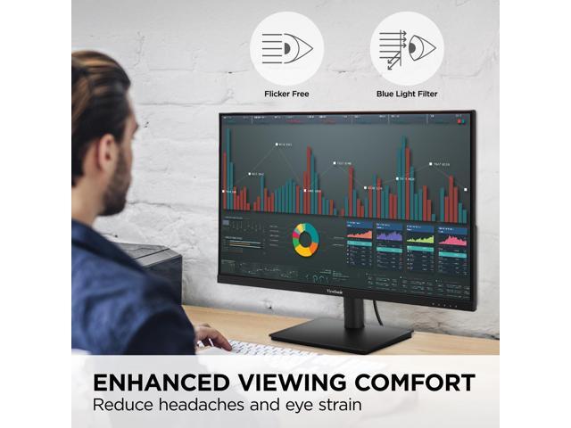 ViewSonic VS2747-H 27 Inch 1080p IPS Monitor with 100Hz, Variable Refresh Rate, Thin Bezels, Eye Care, HDMI, VGA
