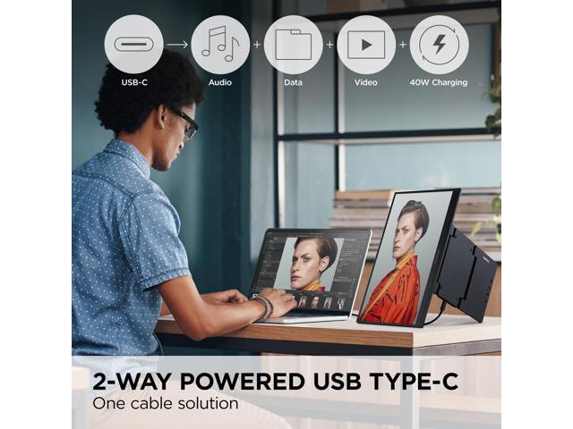 ViewSonic - VP1656 15.6" IPS LCD FHD Portable Monitor (USB-C) - Black - image 5