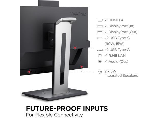 ViewSonic - VG2757V-2K 27" LCD QHD 100Hz Docking Monitor (HDMI, Display Port, USB-C, RJ45) - Black - image 8