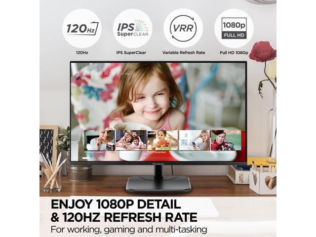 ViewSonic - VA2456A-MHD 23.8" IPS LED FHD 120Hz Monitor (VGA, HDMI) - Black - image 4