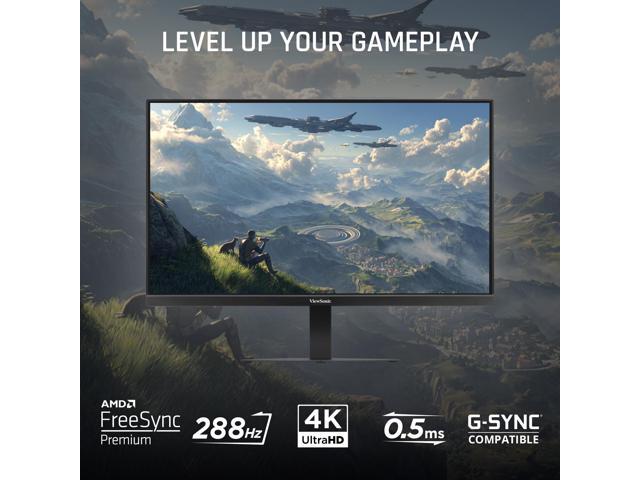ViewSonic VX2730D-4K 27 Inch 4K UHD Gaming Monitor with Switchable Refresh Rate Up to 288Hz, 0.5ms Response Time, AMD FreeSync Premium, Advanced...