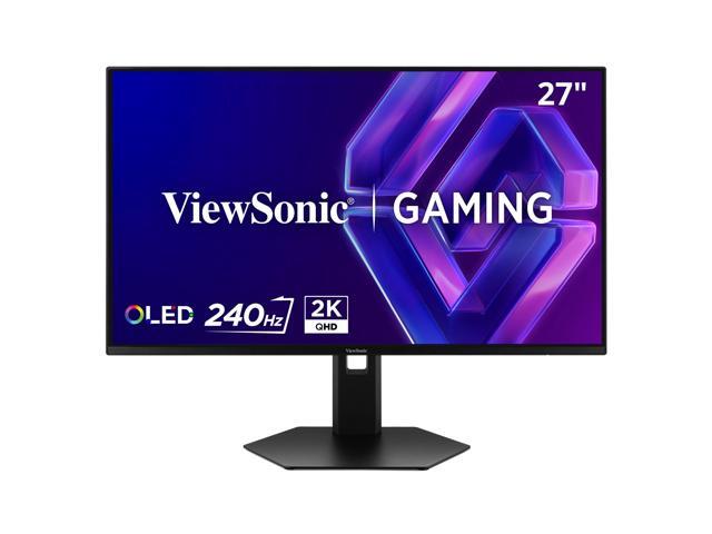 ViewSonic VX2738-2K-OLED 27 Inch QHD OLED Gaming Monitor with 240Hz, 0.03ms Response Time, AMD FreeSync Premium, Advanced Ergonomics, HDMI and DP