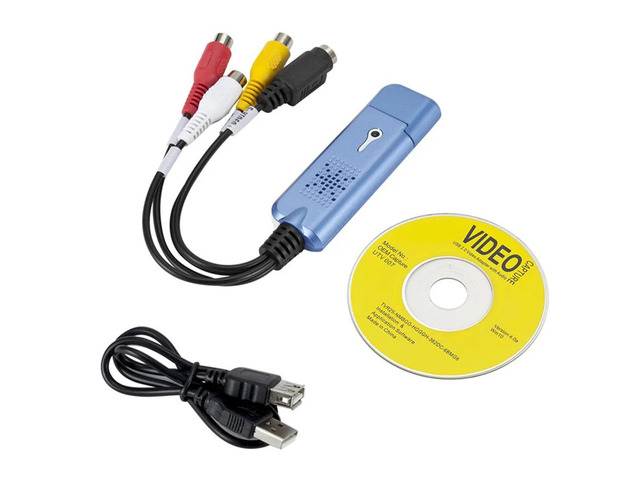 USB 2.0 Audio Video Capture Adapter VHS DVD DVR TV Capture Card Converter Suppor
