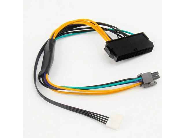 ATX 24pin to Motherboard 2-port 6pin Adapter Power Supply Cable Cord for HP Z220 Z230 SFF Mainboard Server Workstation 30cm Cord