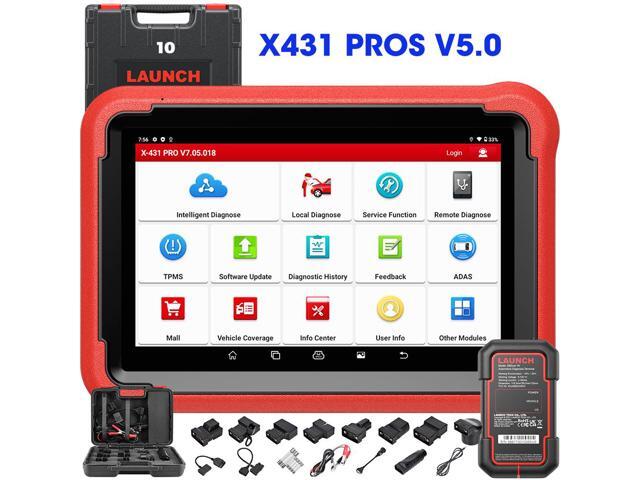 LAUNCH X431 PROS V+ 5.0 Elite Car Diagnostic Bidirectional Scan Tool 37+ Reset ECU Online Coding,Key IMMO,CANFD, DBSCar VII Connector, FCA AutoAuth