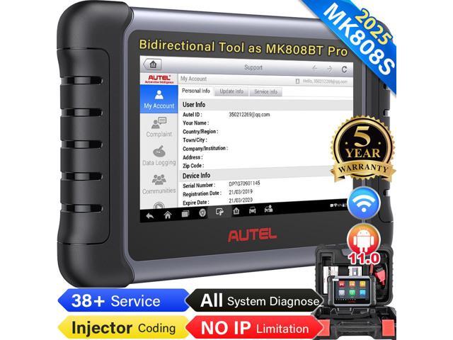 Autel MaxiCOM MK808S OBD2 Scanner Car Diagnostic Scan Tool Bi-Directional All Systems Diagnosis 38+ Services Active Test, Injector C0ding, as...