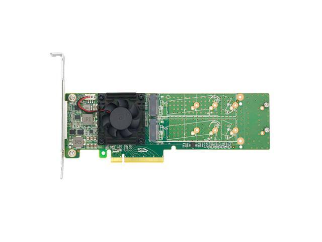 Linkreal PCIe 3.0 x8 to 4 Port M.2 NVMe SSD Switch Adapter with Low Profile Bracket for Server Storage Solutions