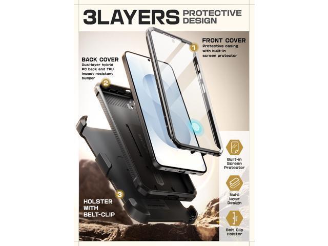SUPCASE Unicorn Beetle Pro for Samsung Galaxy S25 Case with Stand, [2 Front Frames] [Built-in Screen Protector & Belt-Clip] Military-Grade...