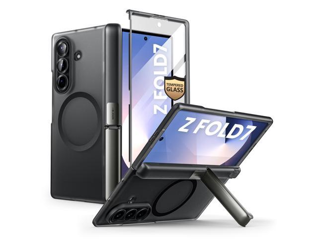 i-Blason for Samsung Galaxy Z Fold 7 Case [Compatible with MagSafe] [Tempered Glass Screen Protector] [Hinge Protection & Kickstand] Full-Body...