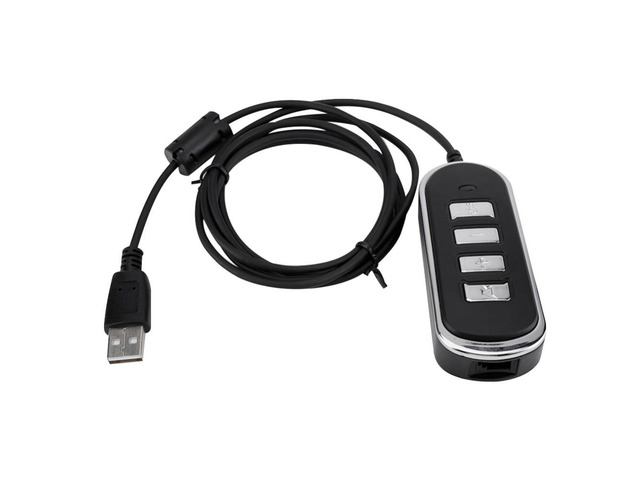 Convertor With Control Box For Audio Headphone Indicator Light Adapter Cable Conversion Line Desktop Computer RJ9 To USB