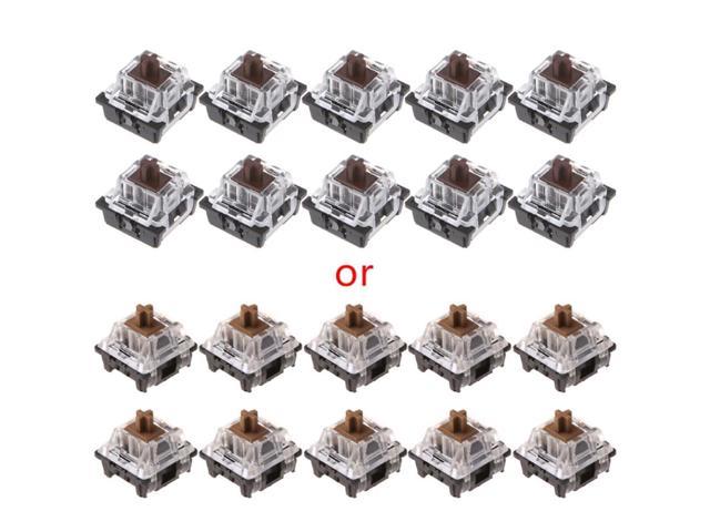 NoEnName 10Pcs 3 Pin KeyCaps Brown Mechanical Keyboard Switch for Cherry MX Keyboard