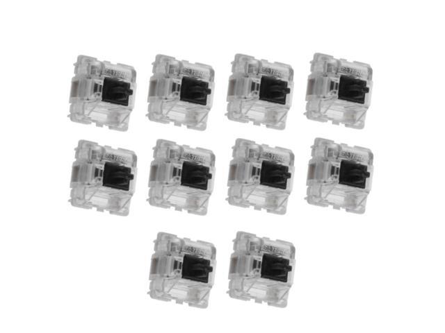 10Pcs/pack Gateron SMD Black Switches Mechanical Keyboard 3pins Gateron MX Switches Transparent Case fit GK61 GK64 GH60