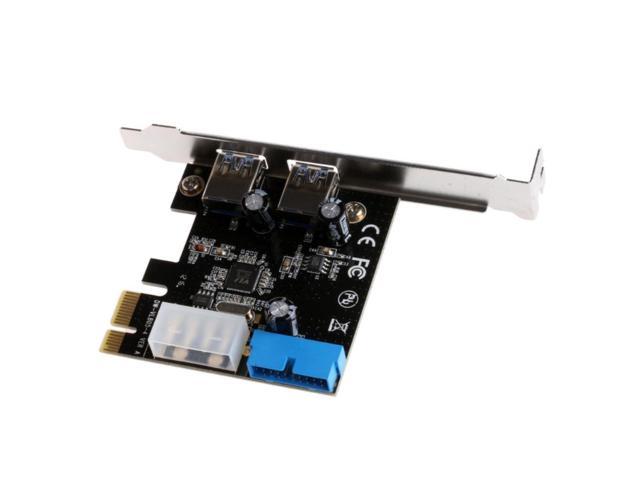 D7YC 2 Ports PCI Express USB 3.0 Front Panel with Control Card Adapter 4-Pin & 20 Pin