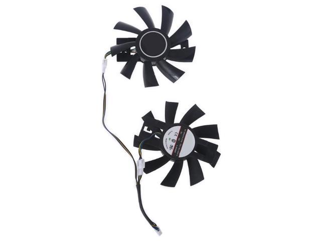 2Pcs 87mm FDC10U12S9-C 4Pin 12V 0.45A VGA Fan Graphics Card Cooling Fan for DatalandRX470 570 Cool Energy Ball Fan