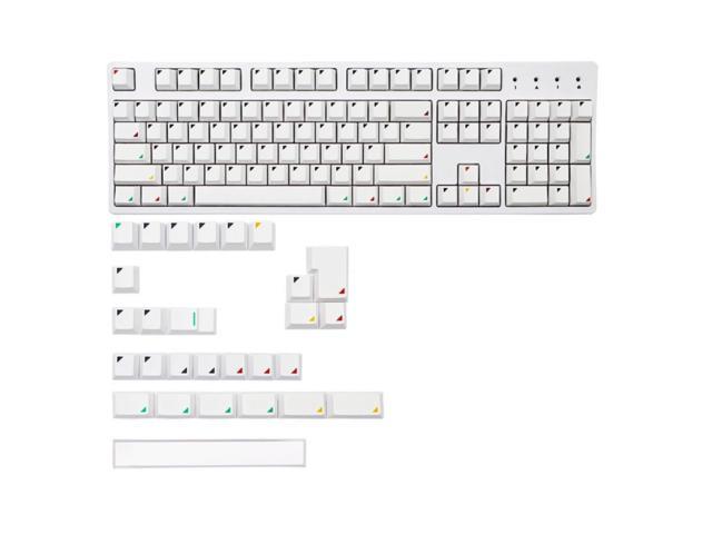 132 Custom PBT Keycap White Triangle Cherry Profile Dye Sub Keycaps for Mechanical Keyboard Gk61k70 G710 Key Iso Layout
