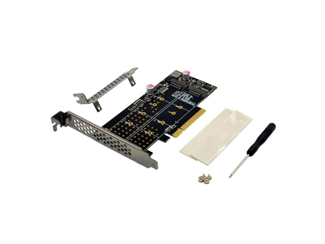 PCI Express Expansion Card PCI-E to M.2 Controller PCIe X8 To M.2 NVME Hard Disk Adapter Add On Cards For 2230-22110 SSD