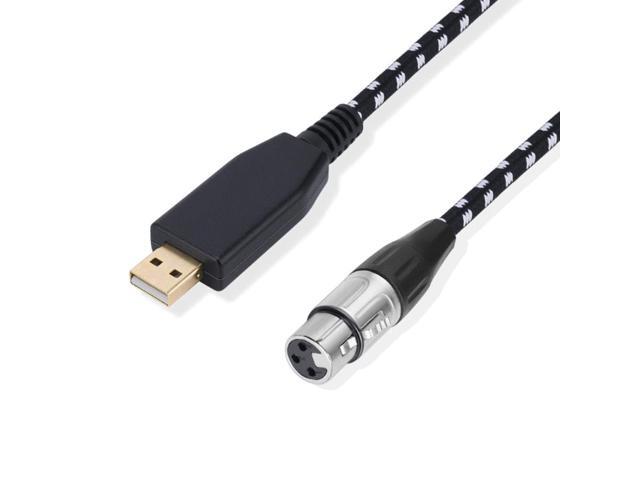 Splitter Microphone Patch Cable 3-Pin XLR Male Adaptor Mic Wire Cord for mac OSX G99B