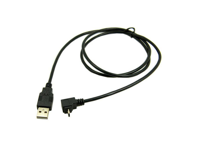 1m Up Angled 90 Degree Micro USB Male to USB Data Charge Cable for Cell Phone & Tablet