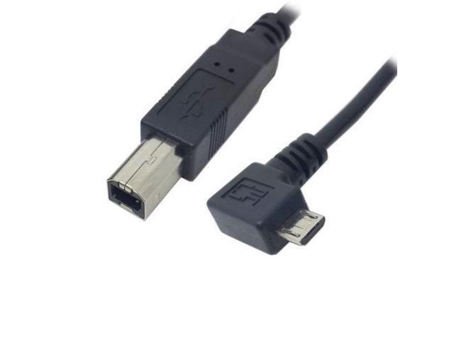 Details about Left Angled 90 Degree Micro USB OTG to Standard B Type Printer Scanner Hard Disk