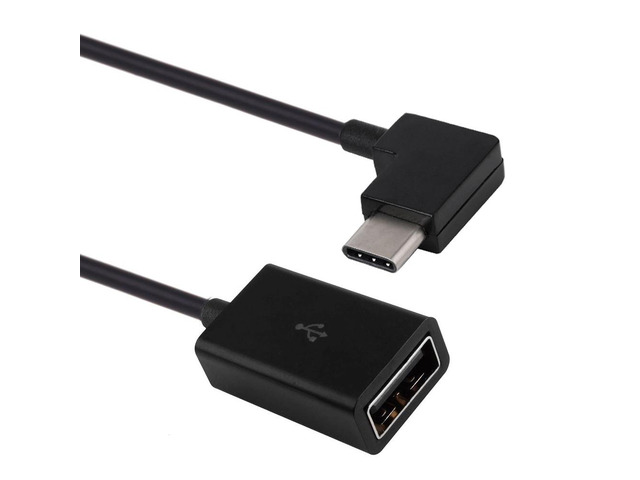 Right Angled 90 Degree USB-C Type-C to USB 2.0 Female OTG Cable for Samsung Galaxy S8 S8+ Plus Cell Phone 0.1M