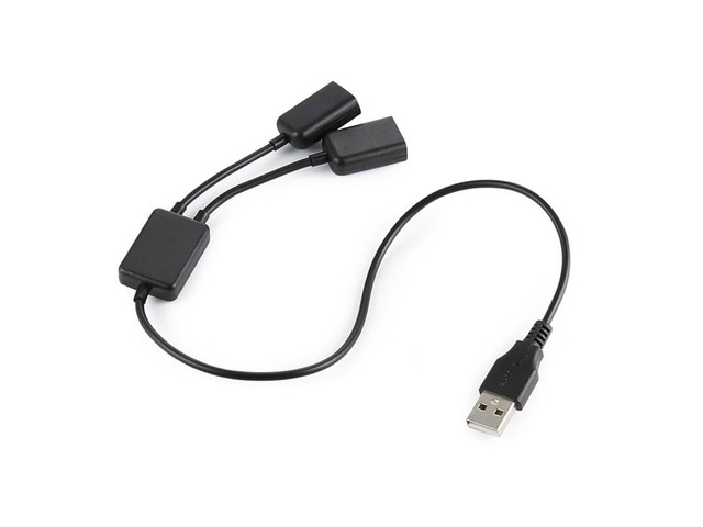 USB 2.0 Dual Ports Hub Cable Bus power For Laptop Macbook Notebook PC & Mouse & Flash Disk