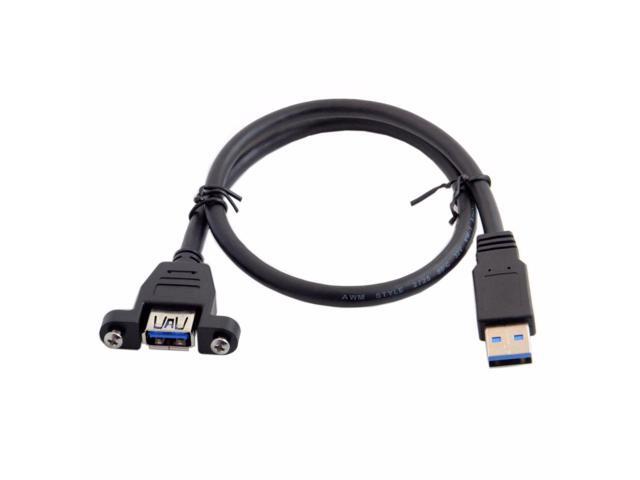 super speed USB 3.0 panel mount Cable female To Male A M F extension cable 0.5m