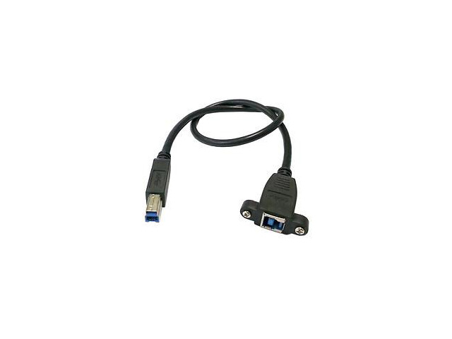 Super Speed USB 3.0 Back Panel Mount Female to Male B Type Extension Cable 0.5M