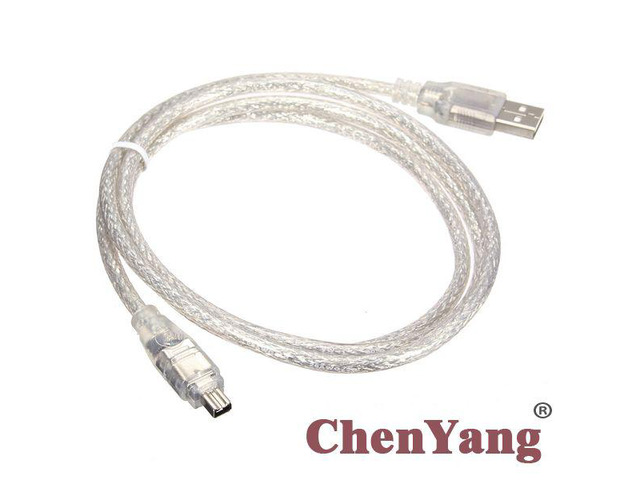 IEEE 1394 Firewire 4 Pin Male iLink Adapter to USB Male Cord Cable 100cm for DCR-TRV75E DV