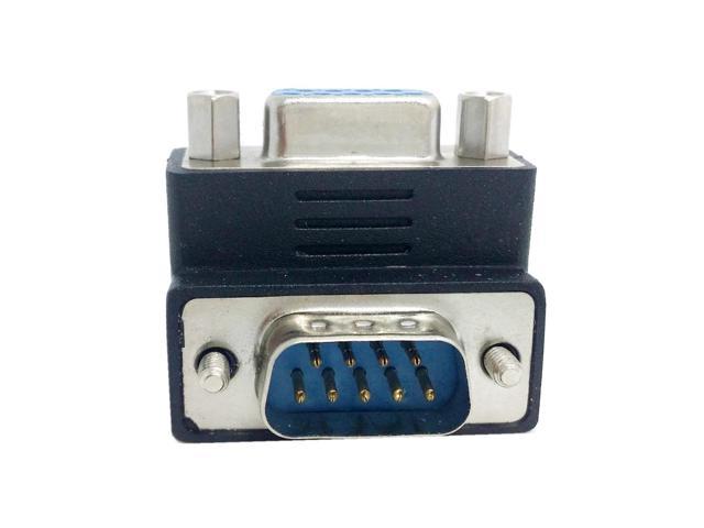 Chenyang DSUB D-SUB RS232 9Pin Male to Female Down Right Angled 90 Degree Extension Adapter For Display Projector Computer