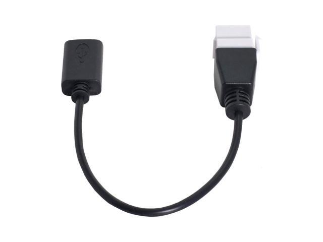 CY USB 2.0 Female to Female Extension Exteder Coupler Cable with Keystone Panel Mount Holes 20cm