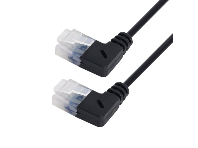 Ultra Slim Cat6 Ethernet Cable RJ45 Up Angled 25cm UTP Network Cable Patch Cord