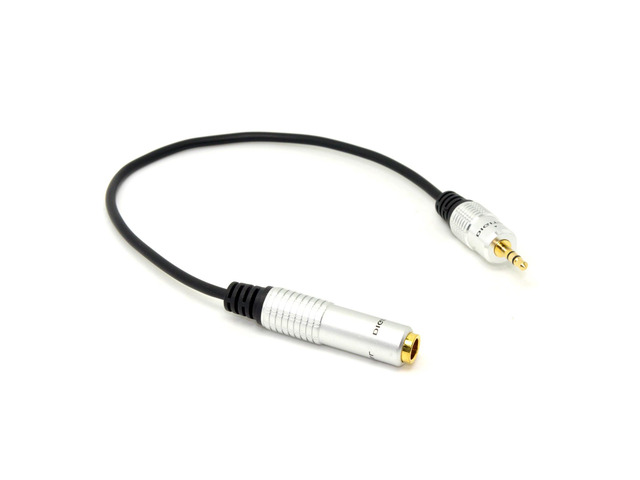 Audio Aux 6.35mm 1/4' Female to 3.5mm 1/8' Male Stereo Headphone Plug Adapter Converter Cable 20cm