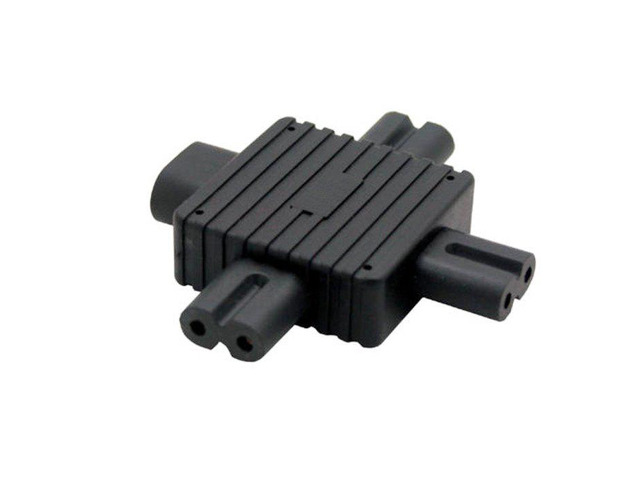 IEC 320 Figure 8 C8 Male to 3X Female C7 Splitter Power Adapter for Power Supply 1 in 3 out