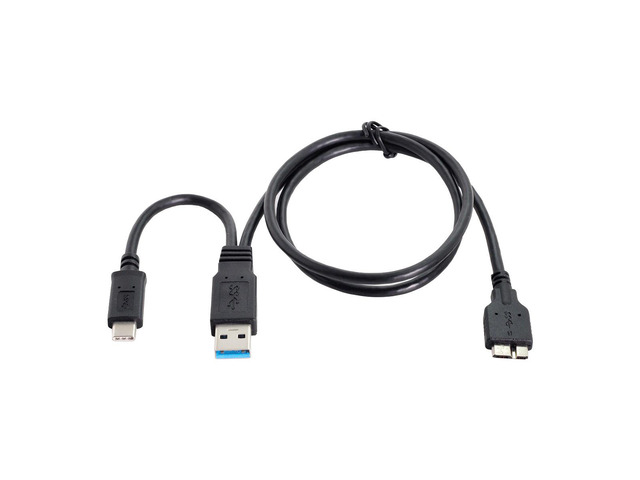 USB-C USB 3.1 Type-C & USB 3.0 Type-A Host to Micro USB 3.0 Target Combo Data Cable for Disk