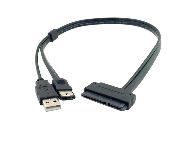 2 5' inch Hard Disk Drive SATA 22Pin to eSATA Data USB Powered Cable 50cm