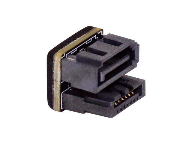 SATA 7Pin Male to 7Pin Female 360 Degree Angled Adapter for Desktops SSD HDD Mainboard Motherboard