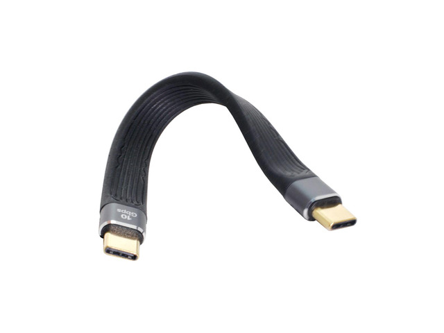 Male to Male for Laptop & Phone 13cm USB 3.1 10Gbps Flat Slim FPC Data Cable Type-C USB-C