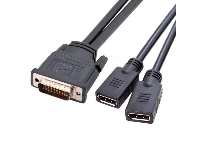 Dpisplayport DP Dual to DMS-59Pin Cable DMS-59Pin Male to Dual DP Displayport Female Splitter Cord for PC Graphics Card