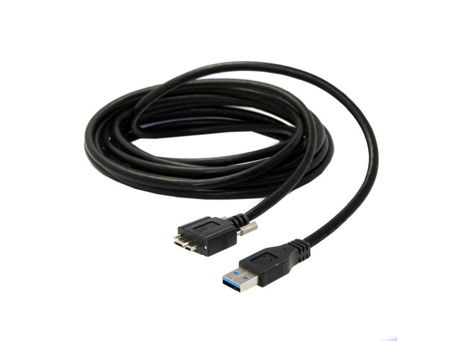 5m USB 3.0 Type A Cable Male to Micro USB 3.0 B Male with Mount Panel Screws for Hard Disk Mobile Phone