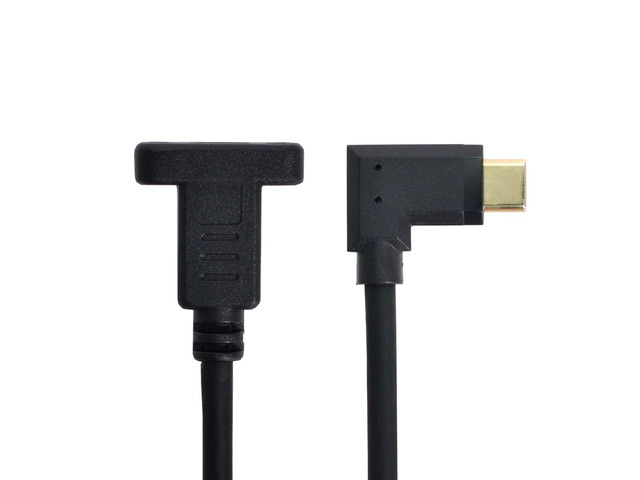 90 Degree Type C Male to Female Cable 30cm Left & Right Angled USB-C USB 3.1