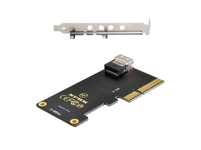 PCI-E Express 3.0 4X to SFF-8639 U.2 U2 Kit to SFF-8654 Slimline SAS NVME PCIe SSD Adapter for Mainboard