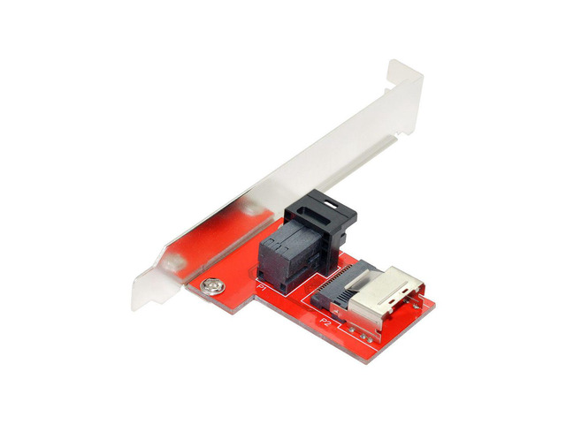 4.0 PCI-Express Mini SAS SFF-8087 to SAS HD SFF-8643 PCBA Female Adapter With Bracket