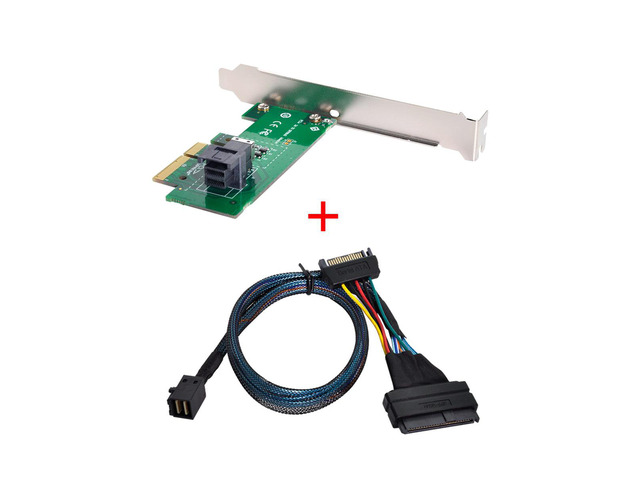 PCI-E 3.0 4.0 x4 to 36Pin SFF-8643 Card Adapter With SFF-8643 to U.2 U2 SFF-8639 NVME PCIe SSD Cable for Mainboard SSD