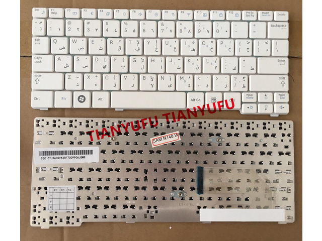 For Samsung N148 NB20 NB30 NB30P N143 N145 N148P N150 N128 N158 NB30 NB20 N102 N102S Arabic White AR Laptop Keyboard