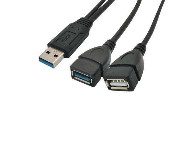USB 3.0 A Male to USB 3.0+USB 2.0 Female Cable Expand Cord 0.3M S-205